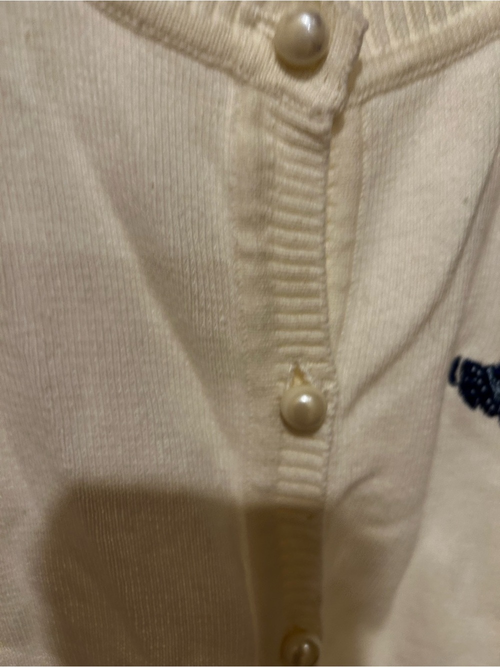 Collectif NWOT Cotton Blue Lobster & Clam Shell embroidery white US18 cardigan - Picture 7 of 15